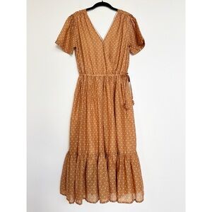 By Trovata Birds of Paradise Polka Dot Midi Dress Size Small